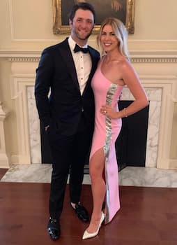 A photo of Kelley and her husband Jon Rahm