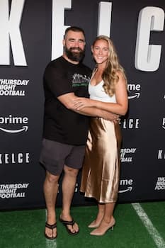 A photo of Kylie and her husband Jason Kelce