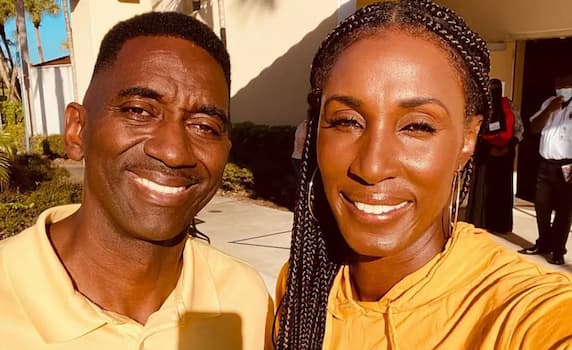 Lisa Leslie and her Husband Michel's Photo