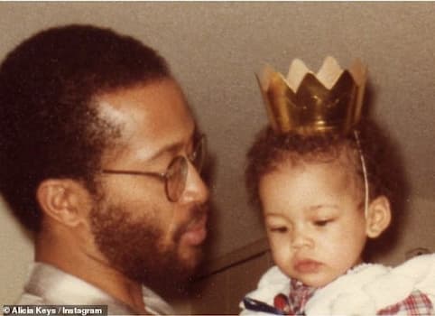 A Photo Of Alicia Keys Father And His Daughter